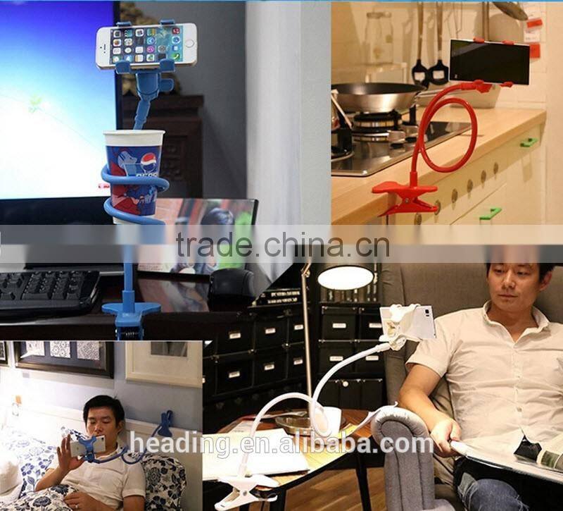 For lazy guys long arm mobile phone bracket for desk