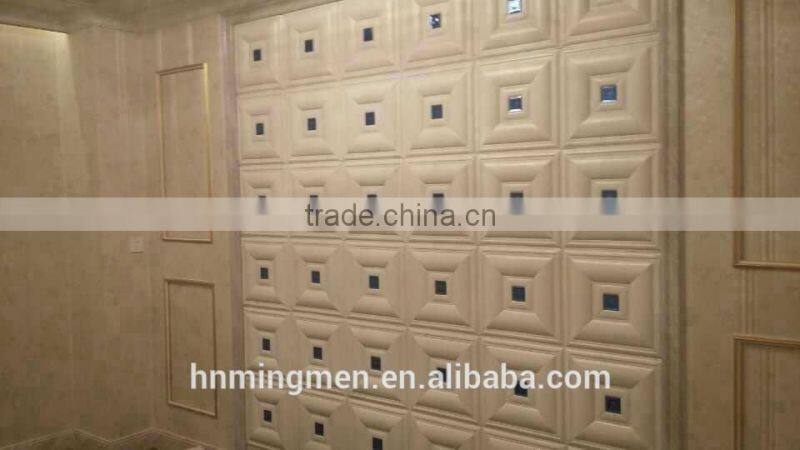 3d wall panel leather