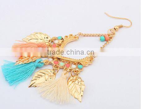 Lleaf ladies earrings wholesale jewelry tassel earrings