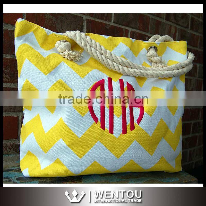 Wholesale Chevron Beach Tote Monogram Bags