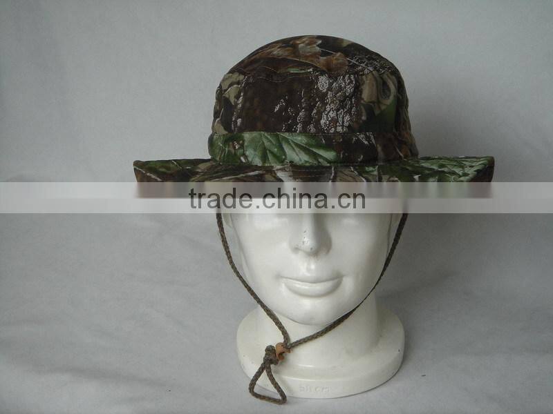 OEM Wholesale Custom Camo Bucket Cap/Hat Camo Fishman Cap/Hat High Quality