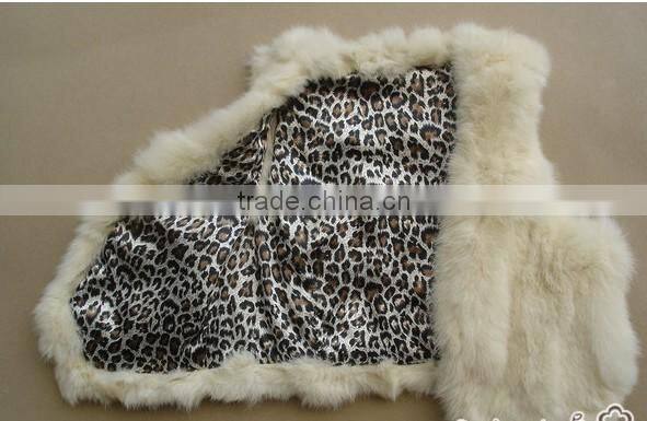 2015 new arrival real rabbit fur vest for child