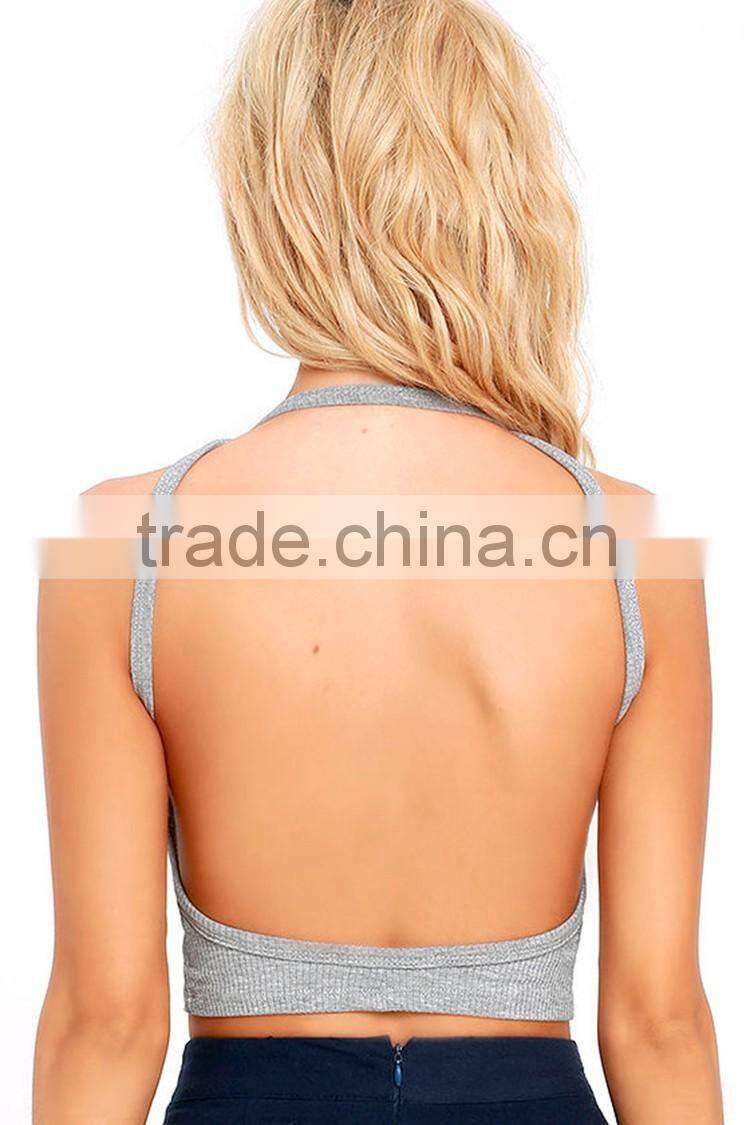 2016 Plain Open Hot Sexi Nude Girl Photo Tank Top Vest Show Back