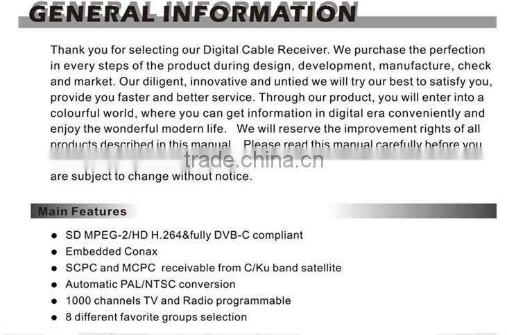 best FYHD HD C-800 E With EPG Chinese 800c cable FYHD800 TV Receiver for Singapore FYHD800C