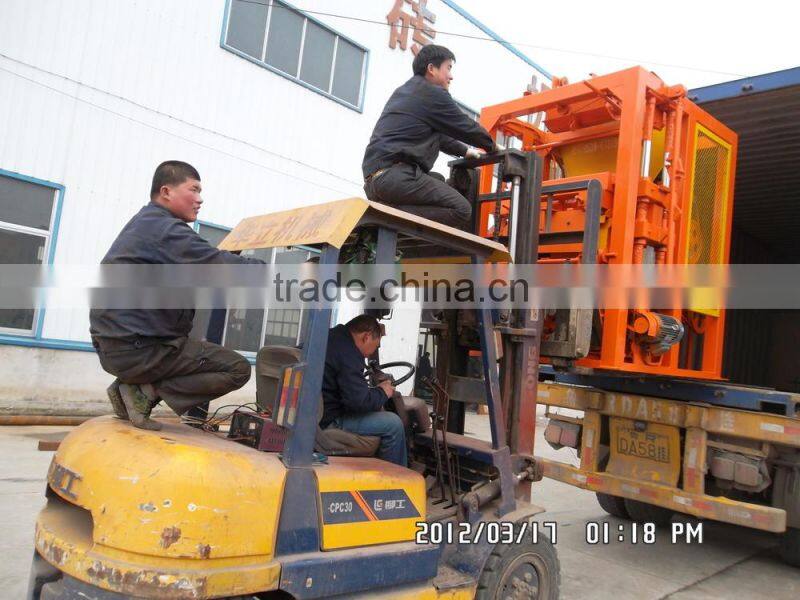 widely used concrete block making machine for sale QTJ4-25 small used block machine hot sale