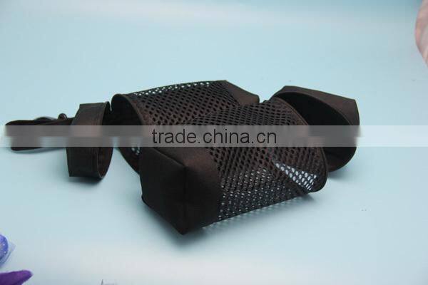 New style black canvas mesh cup bag for travel with zipper from packing products supplier