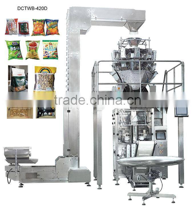 Full Automatic Combined Weighing Large vertical Packaging system for snacks, small cookies, small biscuits, lollipop, lolly
