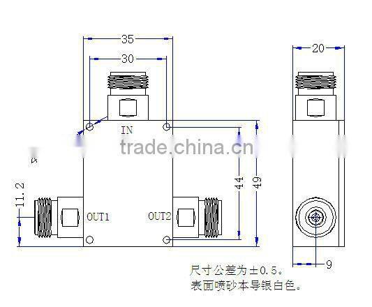 2-6G, 2 way Micro-strip RF Power Splitter/Divider