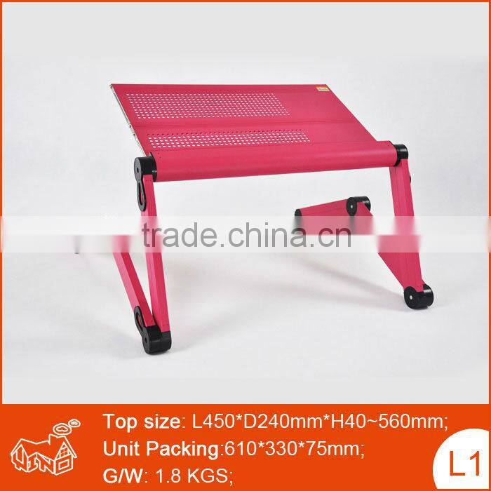2014 Computer table design mulitifunctional portable folding laptop stand in bed;