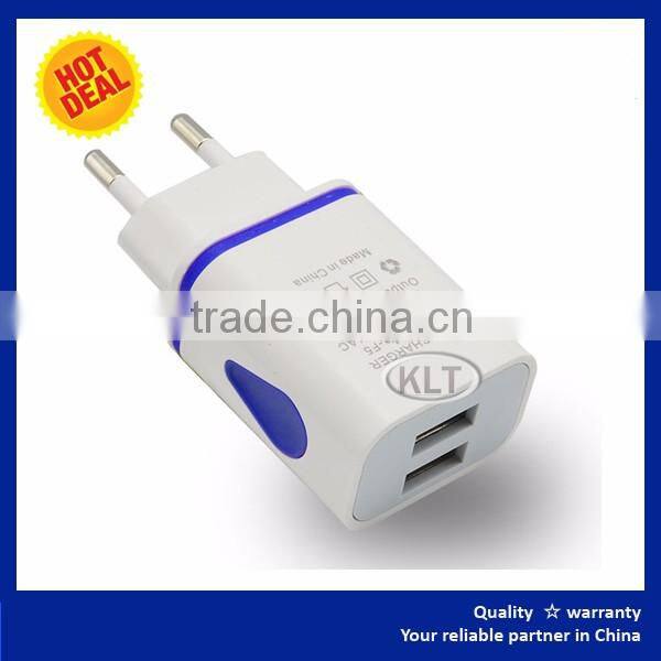 Japan cell phone charger CE ROHS FCC Approved Premium Quality 2 Ports Double USB