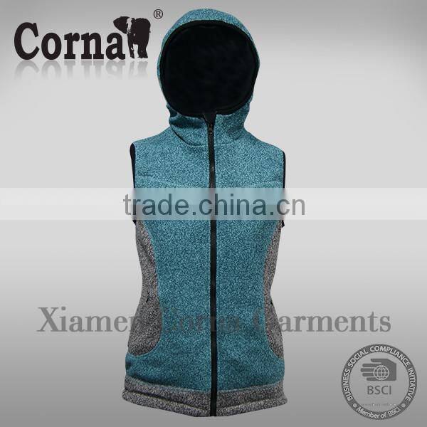 2015 New arrival durable comfortable casual hooded sleeveless vest