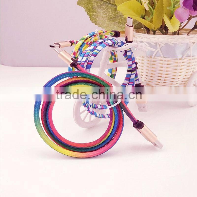 New arrival Customized Wholesale custom cell phone type-c usb cable, usb charger type-c cable