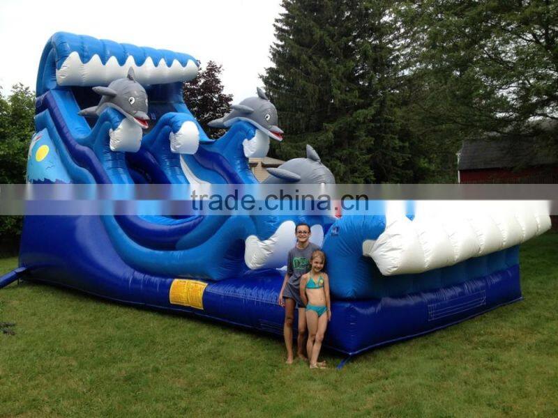 Hola giant dolphin inlfatable water slide for sale