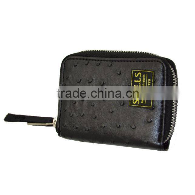 custom zipper leather wallet for men or women