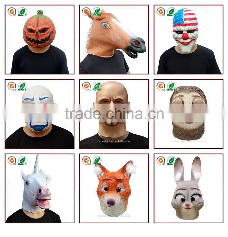 halloween party latex horror dick frankenstein human custom half face mask