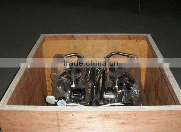 two cows vacuum milking machine