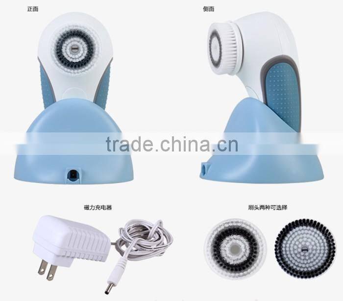 High Frenquency Sonic Deep Pore Portable Rechargeble Face Cleaning Facial Brush Machine