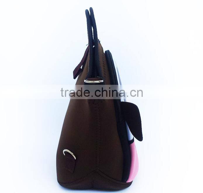 Animal Printed neoprene Children Insulated Kids Lunch Bag With Shoulder Strap