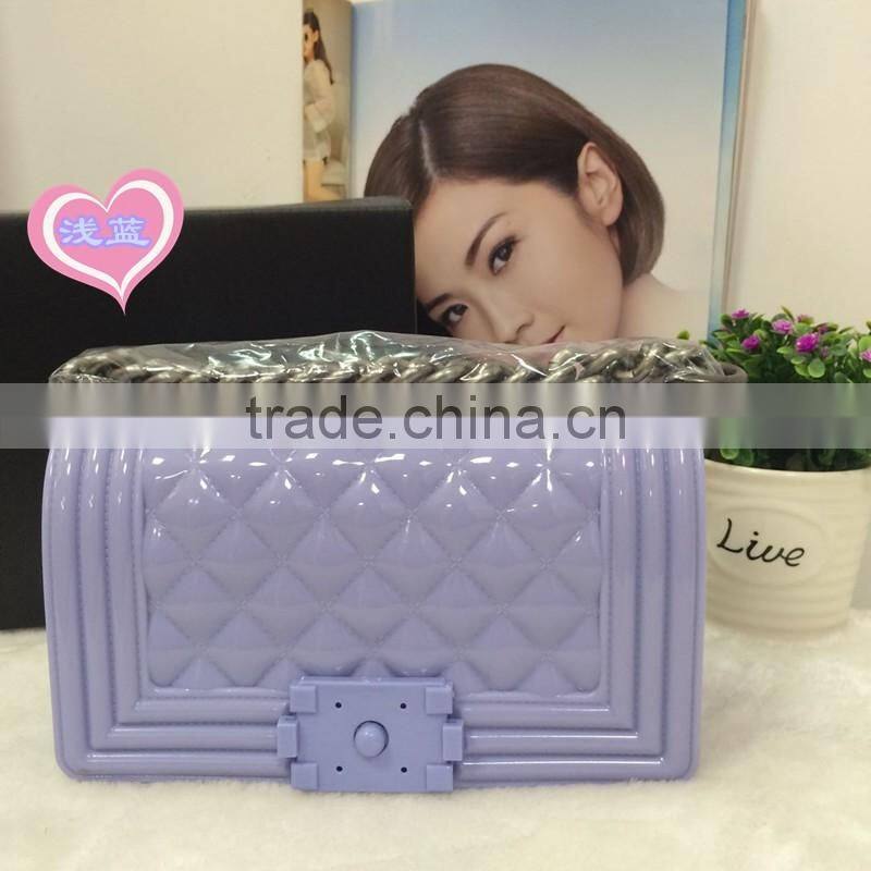 Xianjian Factory Quilted Candy Silicone Jelly Shoulder Bag (BGJB017)
