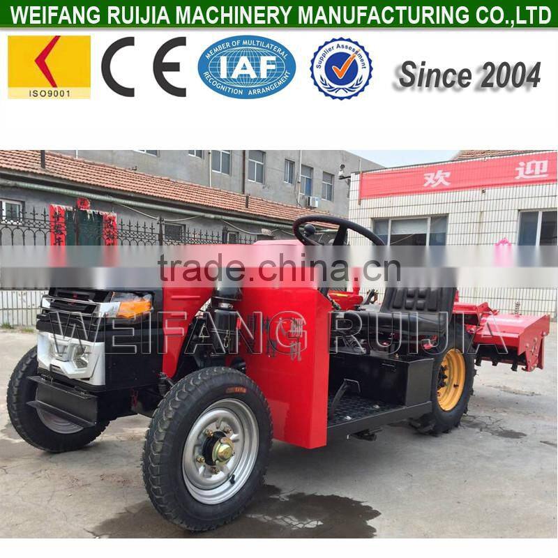 China farm mini tractor rototiller hydraulic axle farm rotovator for sale! 12hp / 15hp walking tractor type mini tractor !