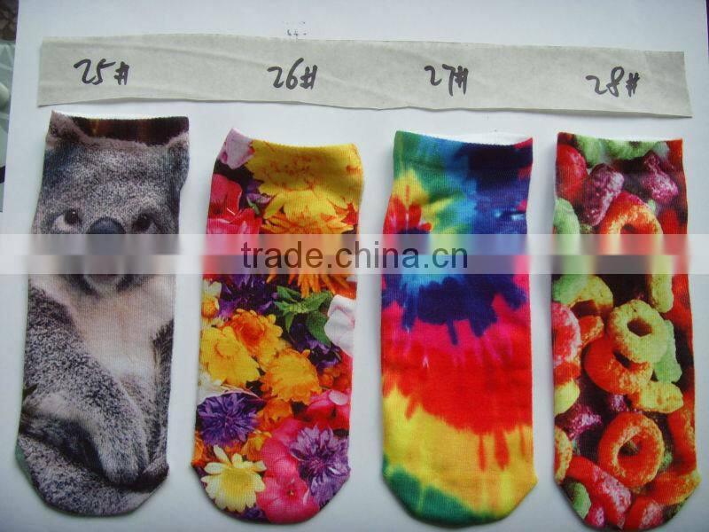 New 3D Printed Unisex Cute Low Cut Ankle Socks Multiple Colors Harajuku Style