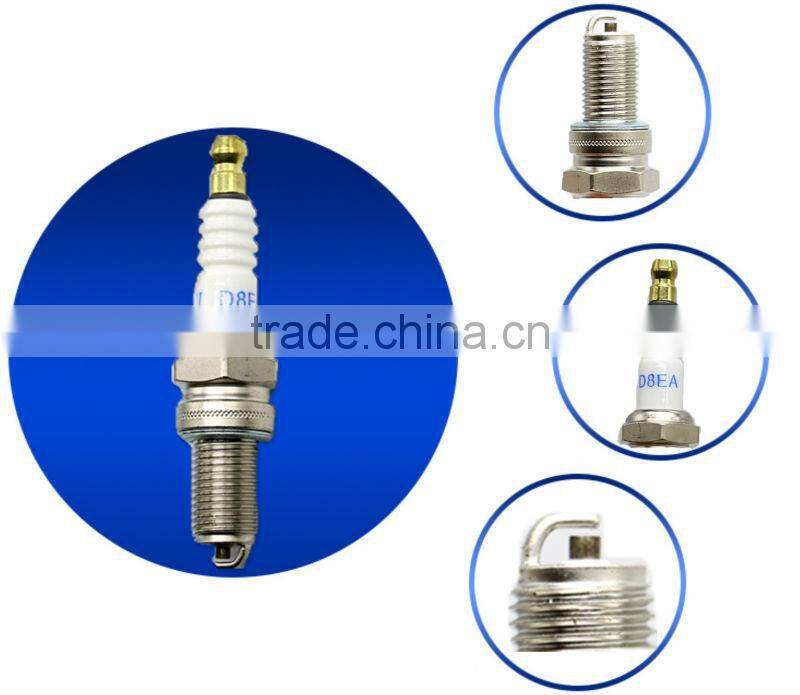 spark plug D8TC/ngk D8EA match with BOSCH motorcycle spark plug U4BC/W7BC for 250cc