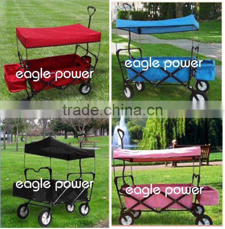 Foldable Shopping Red Wagon with Cover GT0407