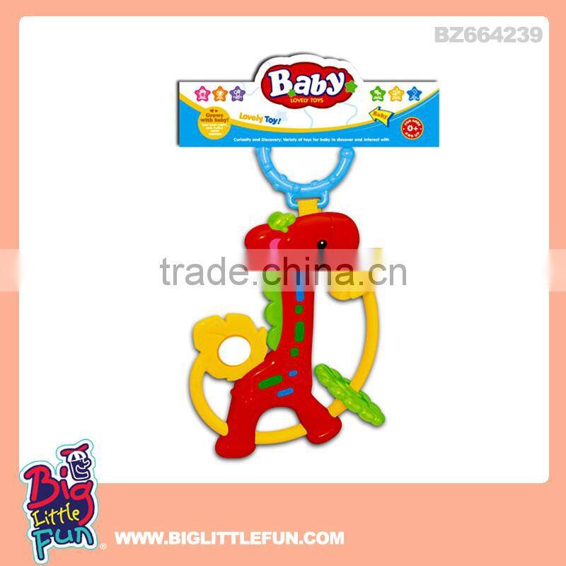 Animal shape plastic baby rattle toys