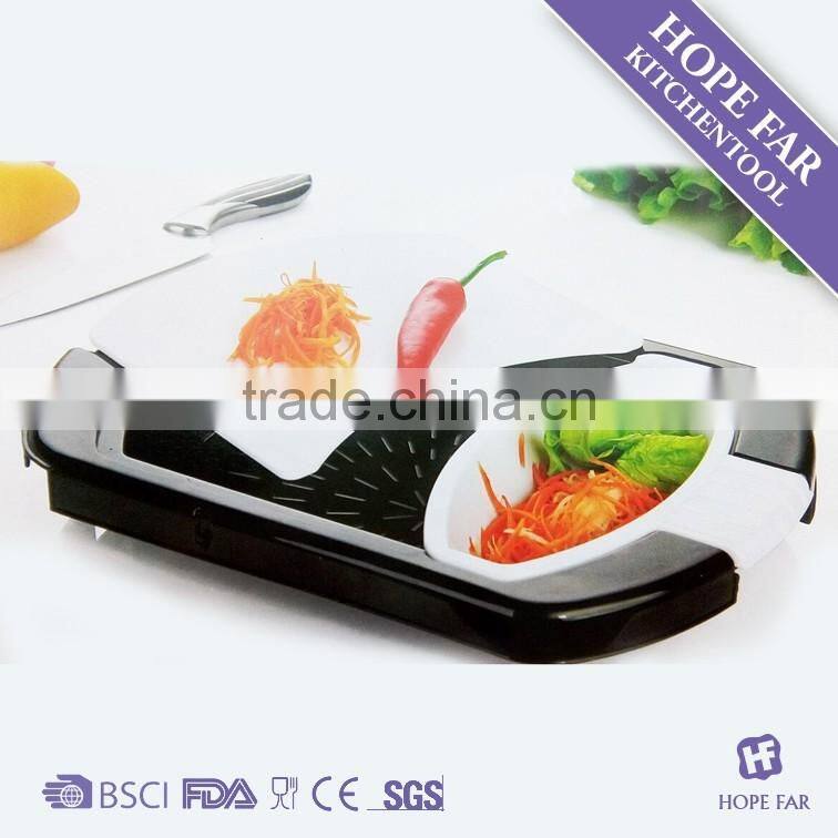 0600071 New design plastic cutting board with strainer