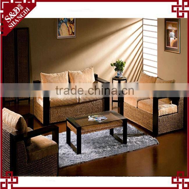 SD European type rattan handmade living room sofa set