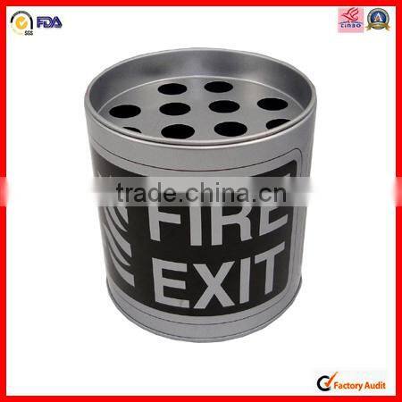 metal round funny ashtray