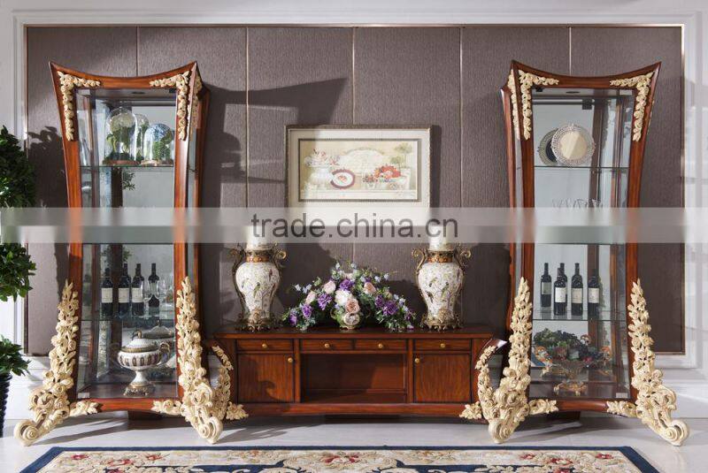 French Style Luxury Living Room Wooden Sofa Furniture, Solid Wood Hand Carved Sofa Set