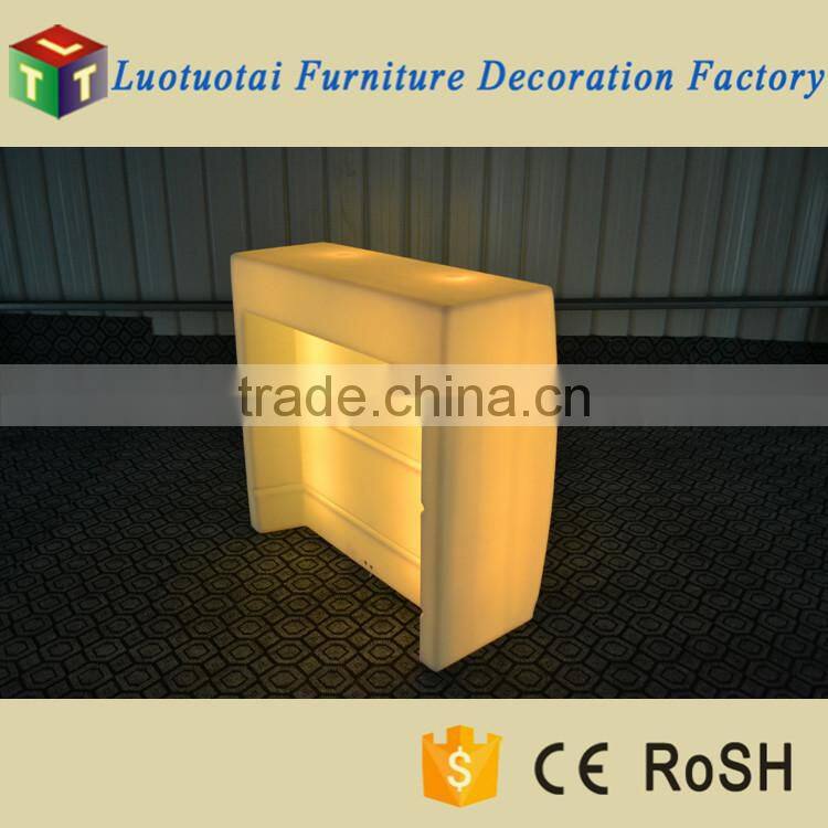 LED Remote Straight Bar Counter/ Hot Sell LED Rechargeable Bar Counter/LED Outdoor Lawn Use Bar Counter