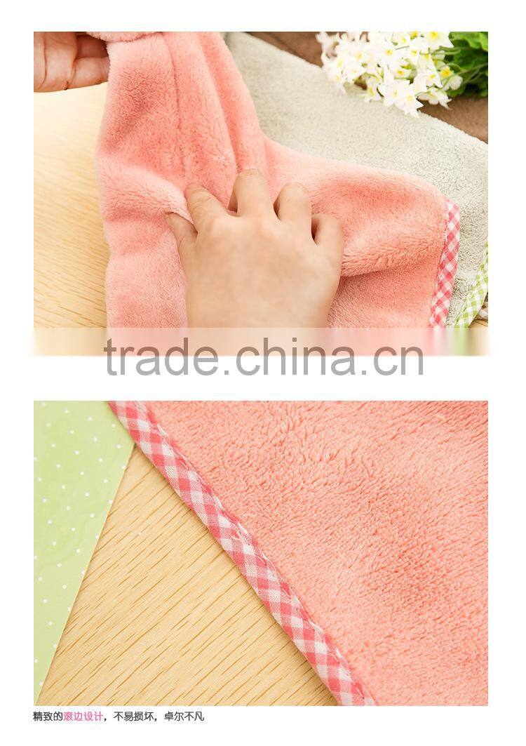 N105 Little girls cute rabbit jacquard small square towel for wholesale Yiwu factory