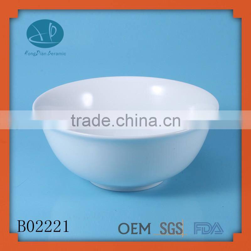 white ceramic bowl,ceramic or porcelain noodle soup bowl,Quality most popular bread bowls