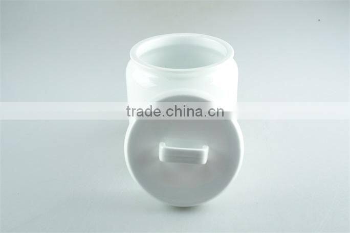 White ceramic storage jars tea coffee sugar in storage bottles & jars with lid , canisters white
