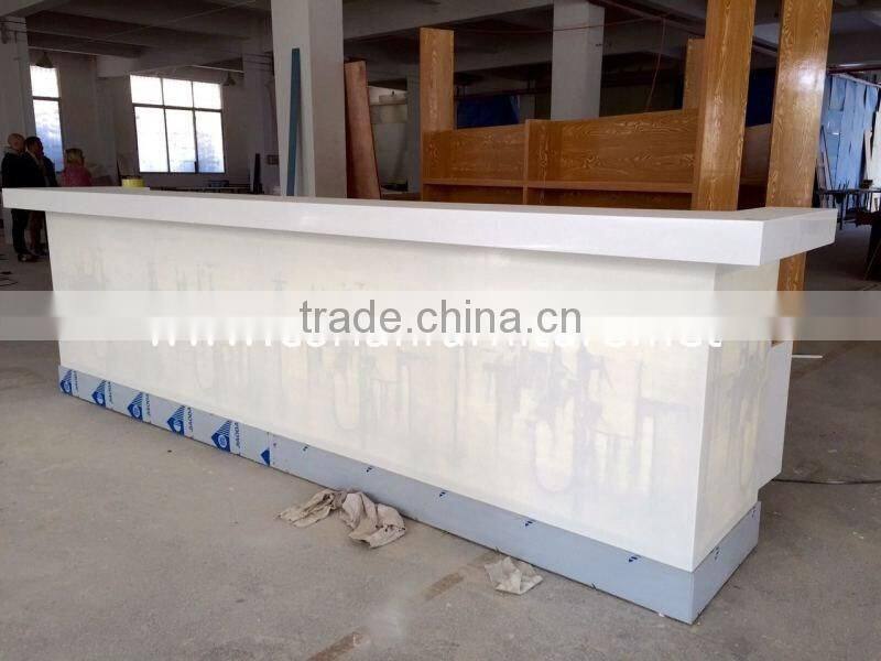 New design solid surface custom sized made restaurant/pub/cafe bar counter