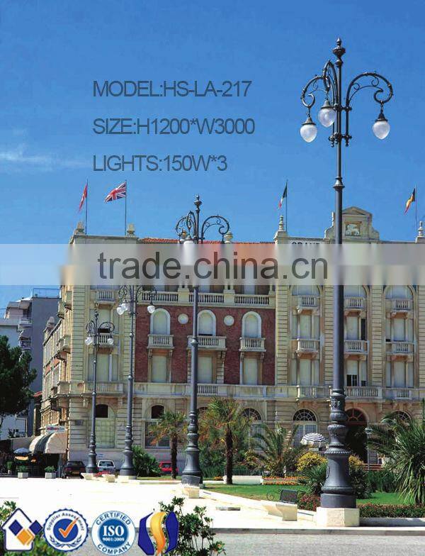 Spanish style antique cast iron street poles