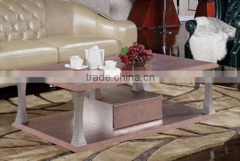 cohen furniture crocodile pu MDF cabinet coffee center table