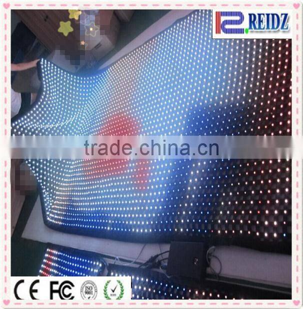 2015 hot sell high brightness led grid curtain / led mesh crtain /curtain led dmx