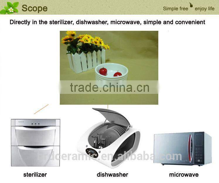hot sell white embossed ceramic bowl for fruit