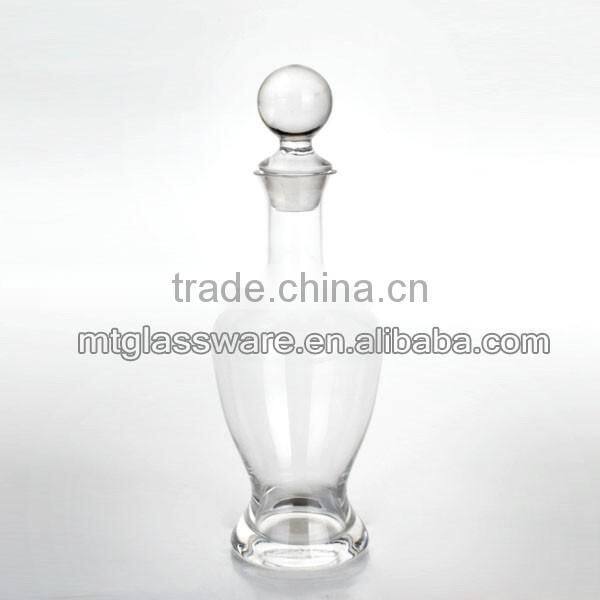 creystal high white glass pitcher with lid