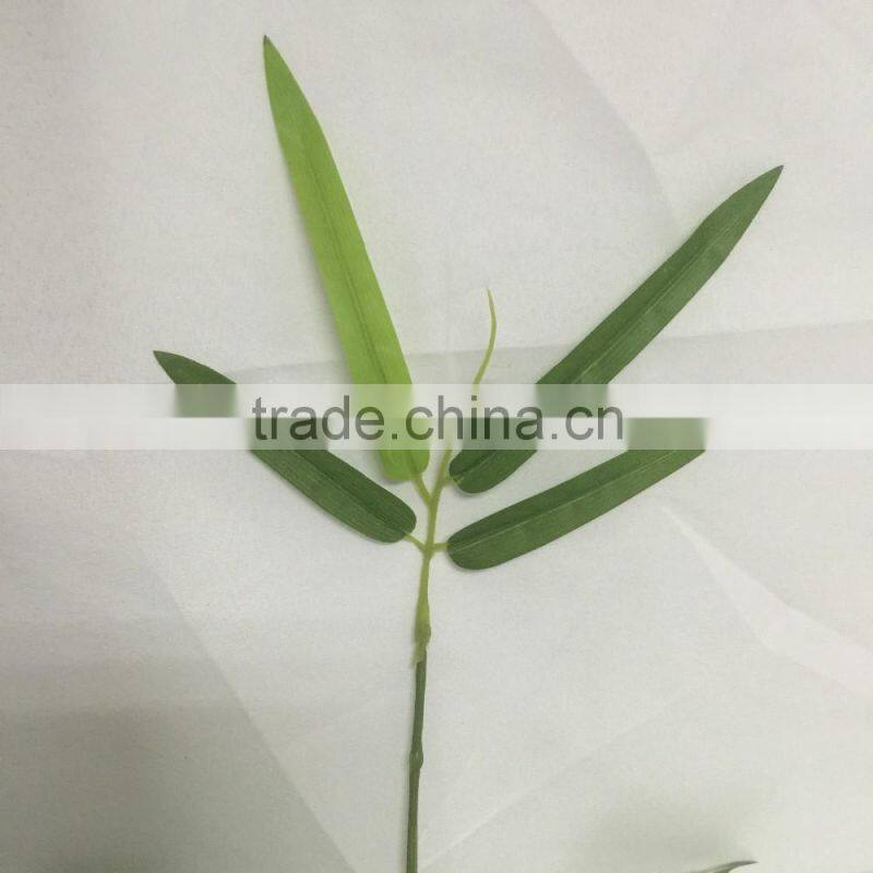 Silk bamboo branch and leaves