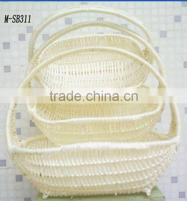 Antique Rectangel willow gift basket & fruit basket for traditional festival