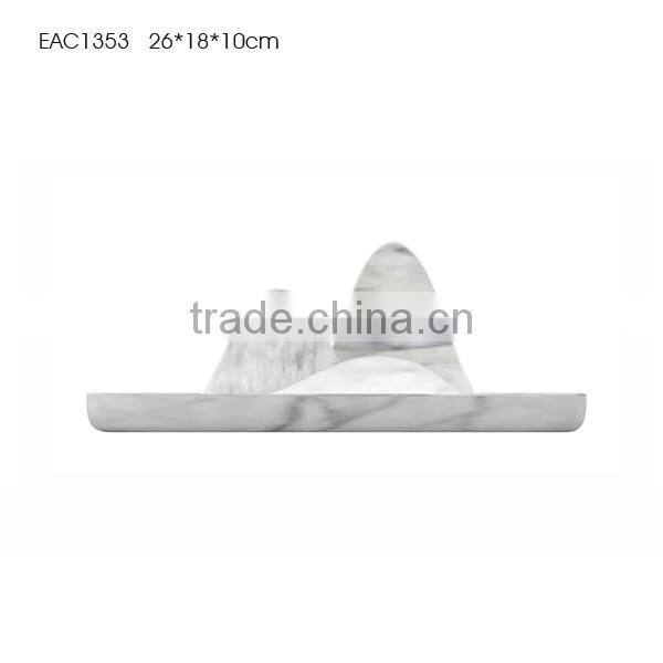 Multi-function concrete office desk organizer/ phone holder / ipad holder