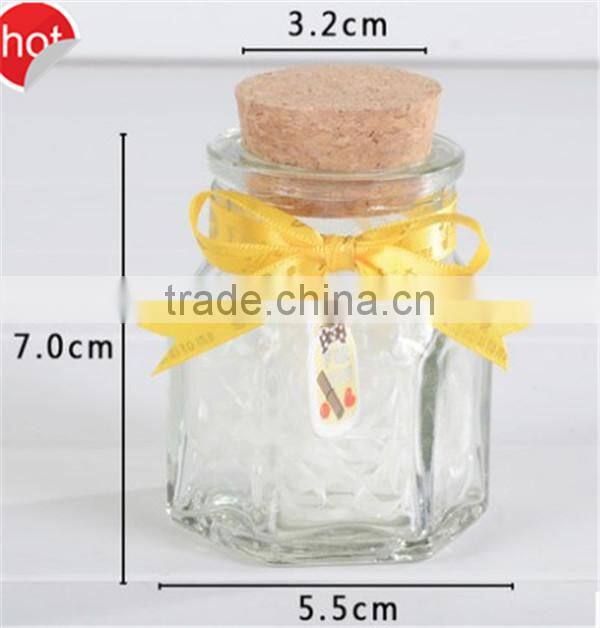 glass bottle with cork rectangular shape