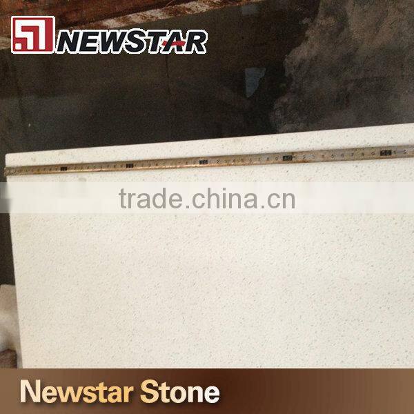 Engineered stone middle grain white quartz tiles price