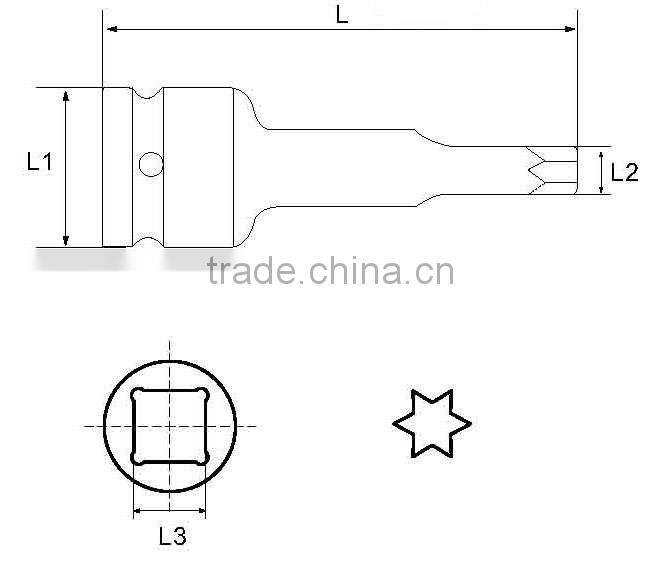 1/2DR Star Pneumatic Impact Socket