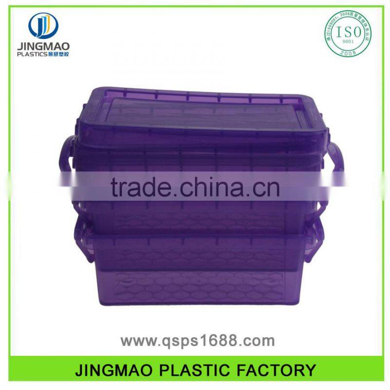 customized color plastic storage box with lid with lock