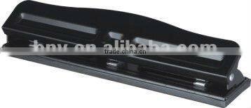 4 Hole Punch, 1/4 Size, 2-3/4 Center, 20 Sht Cap, Black four hole punch